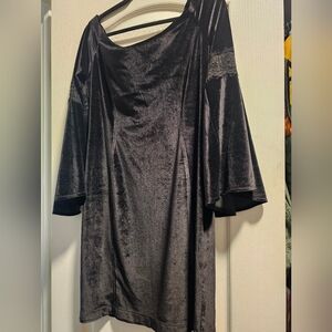 Black MINI Goth velvet Dress